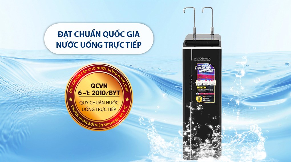 Máy lọc nước RO nóng nguội lạnh Hydrogen ion kiềm Mutosi MP-P89K 9 lõi