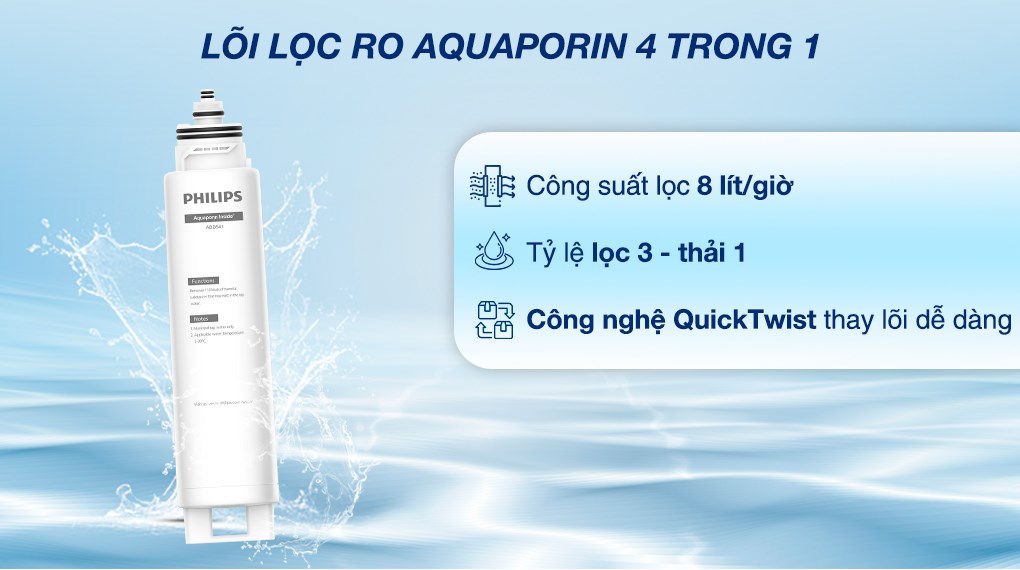 Máy lọc nước RO nóng nguội Philips ADD6901HWH01/74 1 lõi