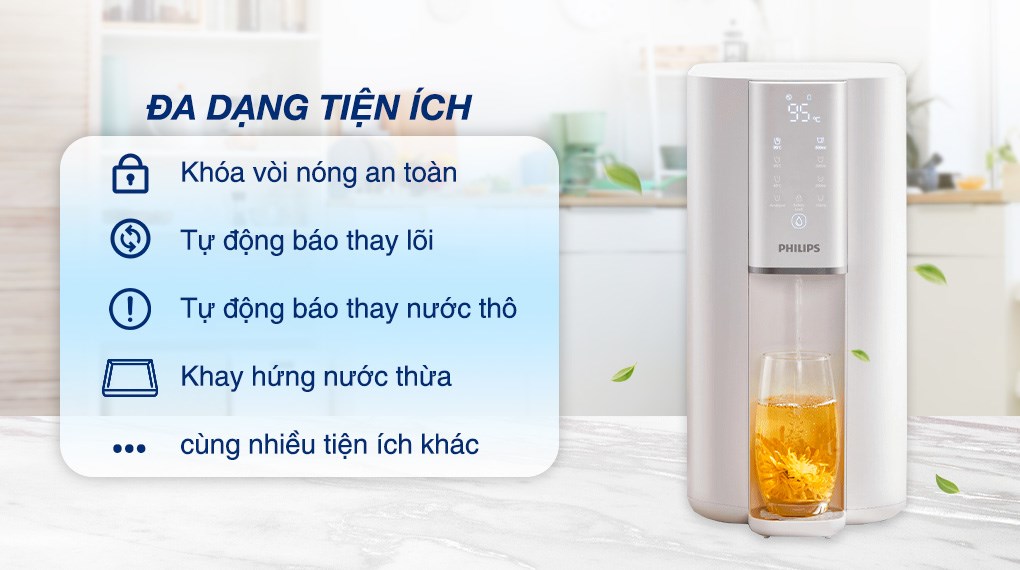 Máy lọc nước RO nóng nguội Philips ADD6901HWH01/74 1 lõi