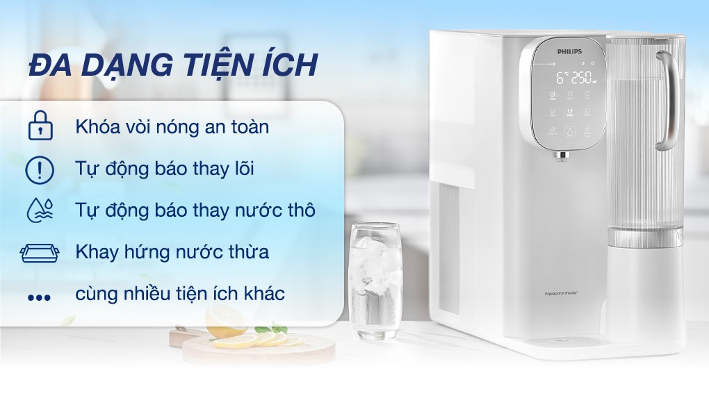Máy lọc nước RO nóng nguội lạnh Philips ADD6912WH/74 2 lõi