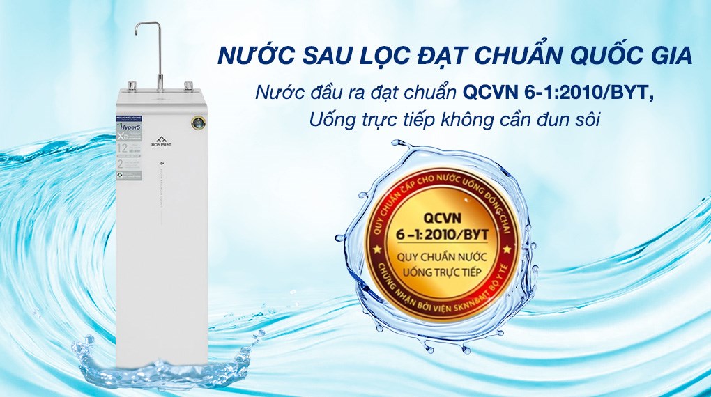 Máy lọc nước RO Hydrogen ion kiềm Hòa Phát HPA855 12 lõi