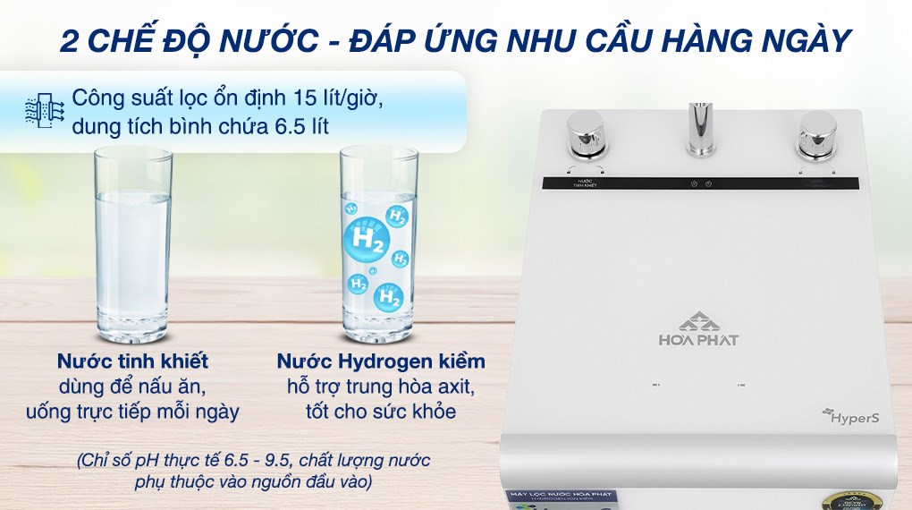 Máy lọc nước RO Hydrogen ion kiềm Hòa Phát HPA855 12 lõi