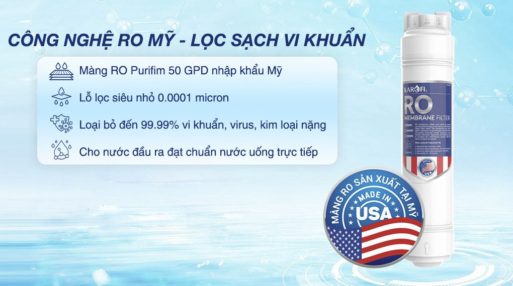 Máy lọc nước RO nóng nguội lạnh Hydrogen Karofi KAD-X59 12 lõi