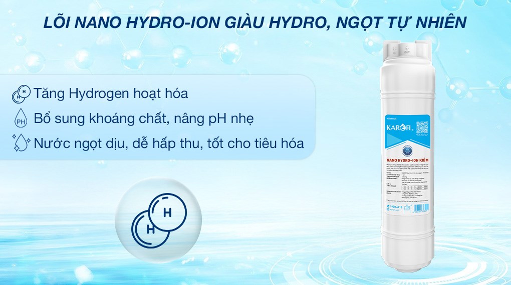 Máy lọc nước RO nóng nguội lạnh Hydrogen Karofi KAD-X69 12 lõi