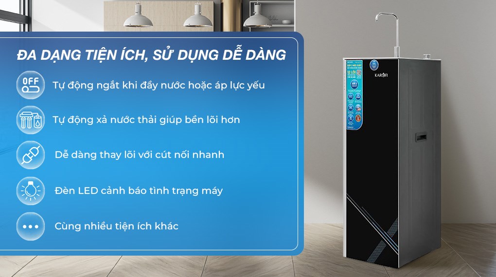 Máy lọc nước RO Hydrogen Karofi KAQ-X26S 12 lõi