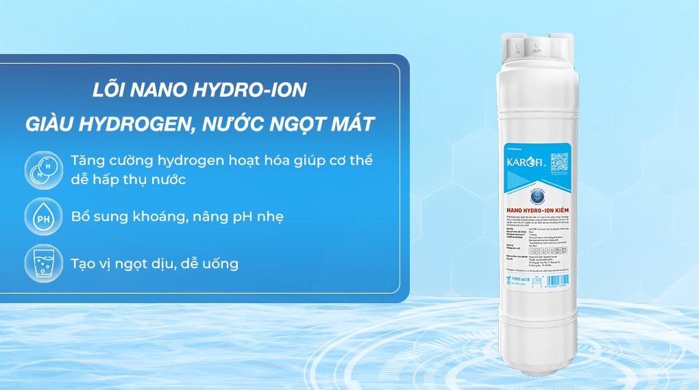 Máy lọc nước RO Hydrogen Karofi KAQ-X26S 12 lõi