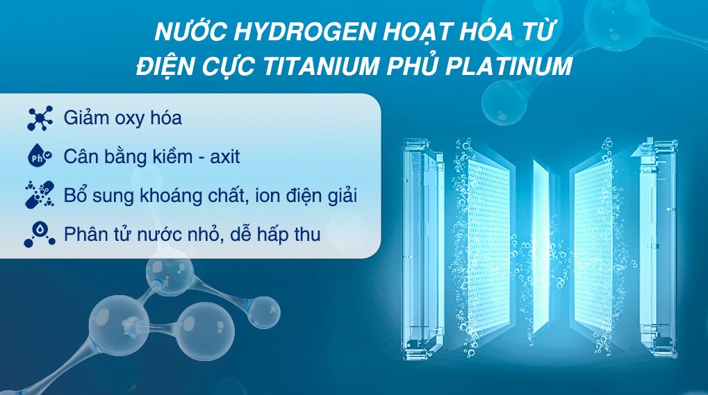 Máy lọc nước RO nóng nguội lạnh Hydrogen ion kiềm Hòa Phát HPA886 12 lõi