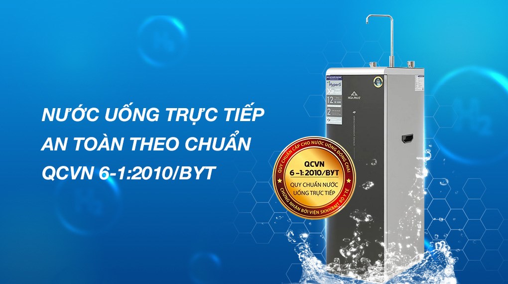 Máy lọc nước RO Hydrogen ion kiềm Hòa Phát HPA856 12 lõi