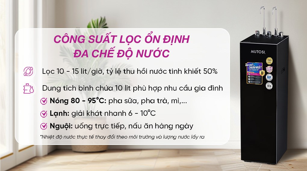Máy lọc nước RO nóng nguội lạnh Mutosi MP-S129 10 lõi