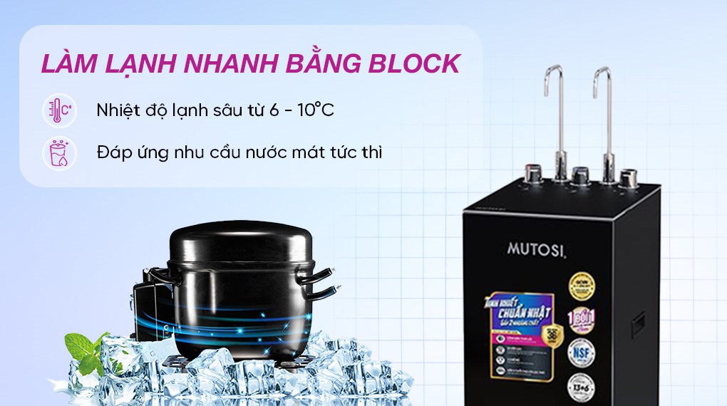 Máy lọc nước RO nóng nguội lạnh Mutosi MP-S129 10 lõi