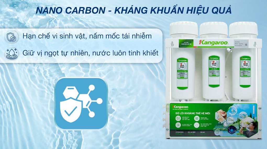 Máy lọc nước RO Hydrogen Kangaroo KGHP12K 12 lõi