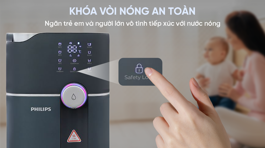 Máy lọc nước RO nóng nguội Philips ADD6910DG/90 1 lõi