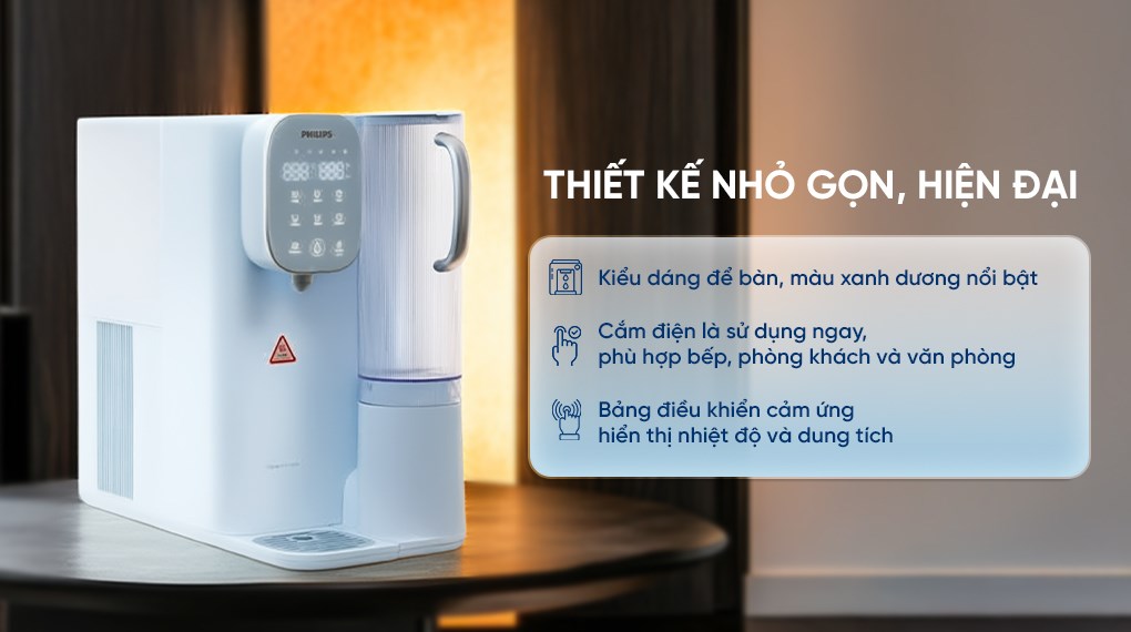 Máy lọc nước RO nóng nguội lạnh Philips ADD6912BL/90 2 lõi