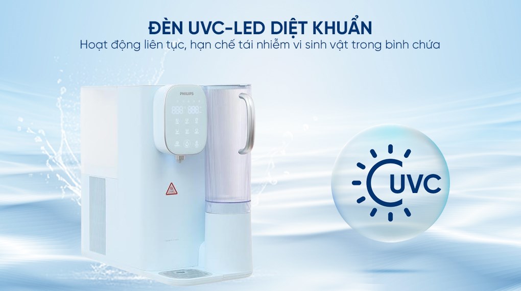 Máy lọc nước RO nóng nguội lạnh Philips ADD6912BL/90 2 lõi