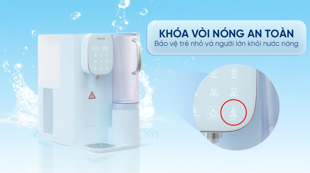 Máy lọc nước RO nóng nguội lạnh Philips ADD6912BL/90 2 lõi