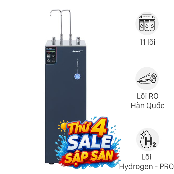 Máy lọc nước RO nóng nguội Hydrogen Sanaky SNK-TV2HK40