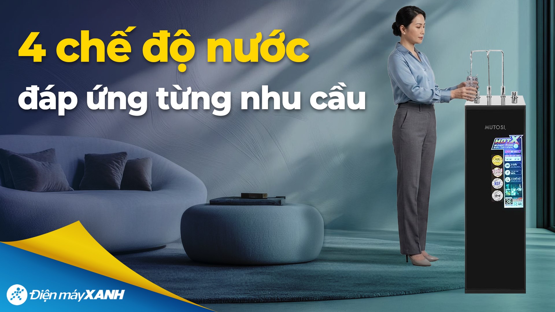 Máy lọc nước RO nóng nguội lạnh Mutosi MP-N911 11 lõi