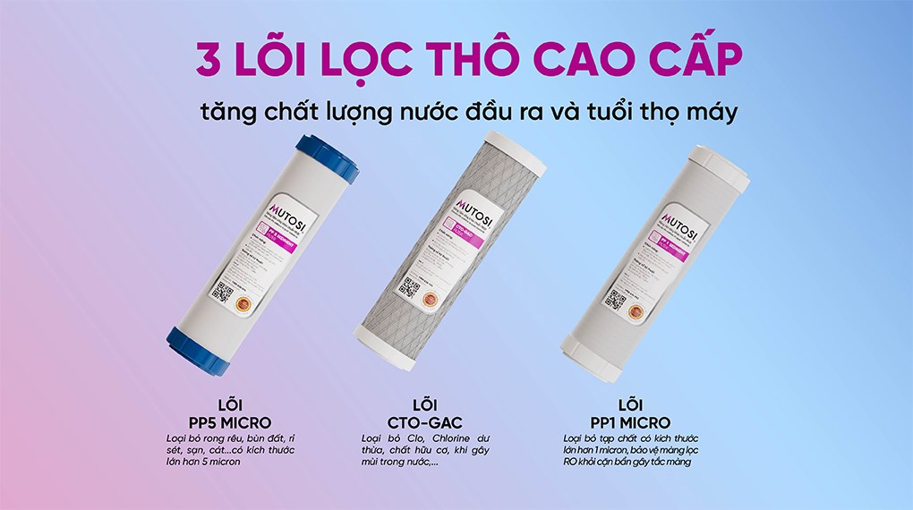 Máy lọc nước RO nóng nguội lạnh Mutosi MP-N911 11 lõi