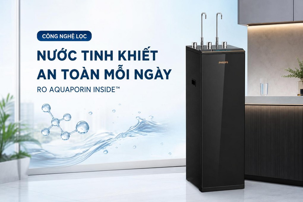Máy lọc nước RO nóng nguội lạnh Philips ADD8913/74 10 lõi