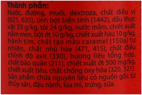 Dầu hào tỏi ớt Chinsu chai 320g 3