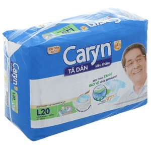 Tã dán Caryn siêu thấm (vòng hông 68 - 122cm) size L 20 miếng