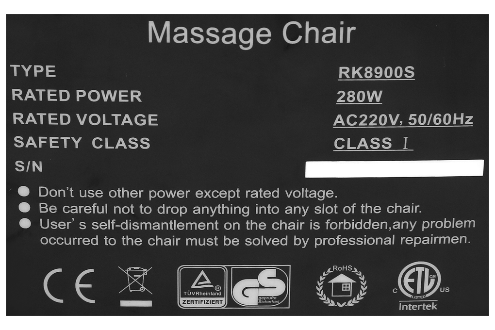 Ghế massage toàn thân Airbike Sports RK-8900S