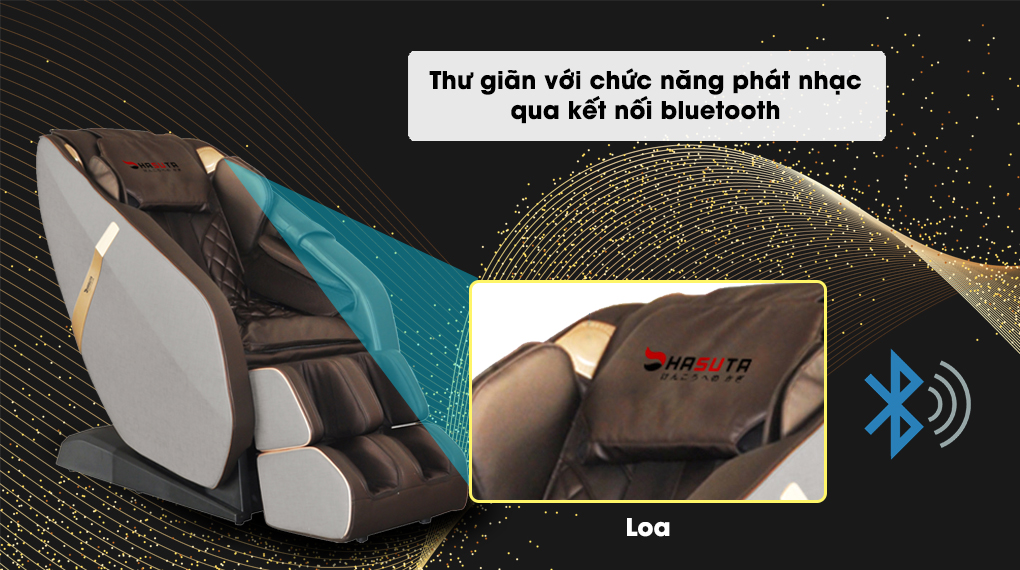 Ghế Massage Hasuta HMC-669 có tích hợp loa bluetooth