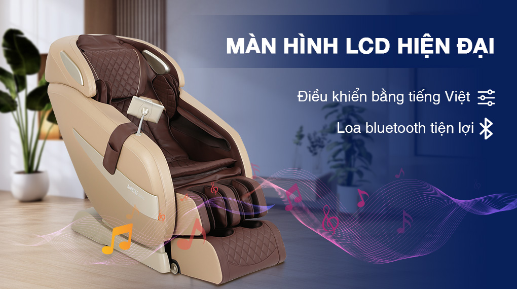 Ghê sở hữu màn hình tích hợp tiếng Việt hiện đại, giúp bạn dễ dàng điều chỉnh các chức năng 