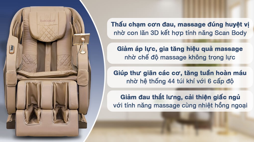 Ghế Massage Remote Cảm Ứng Daikiosan DKGM-20001 hover