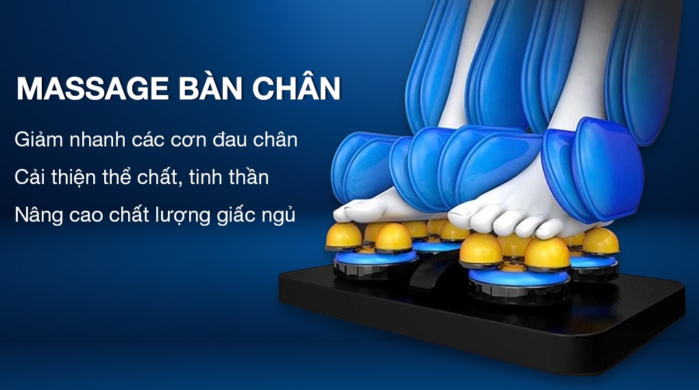 Massage bàn chân trên ghế massage Daikiosan DKGM-0001D