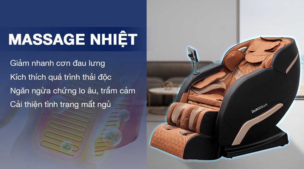 Ghế massage trị liệu nhiệt hồng ngoại Daikiosan DKGM-0001D