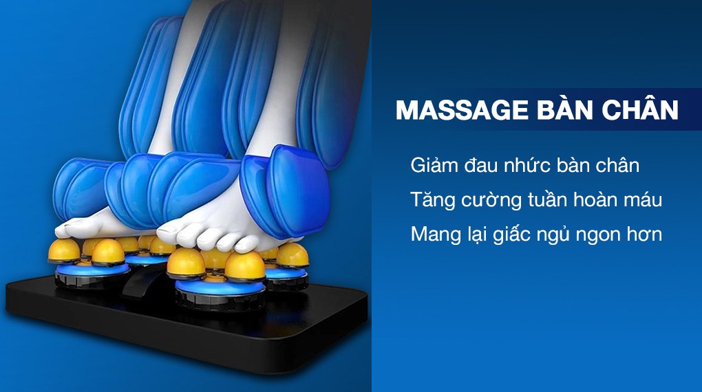 Massage bàn chân trên ghế massage Makano MKGM-0001D