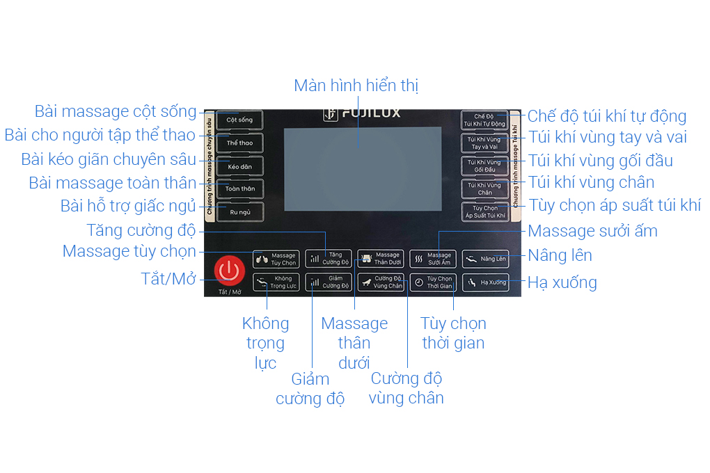 Ghế Massage Fuji Luxury FJ 699 Màu Đen