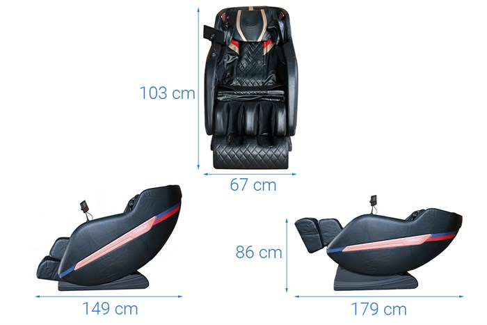 Ghế Massage Fuji Luxury FJ 699 Màu Đen