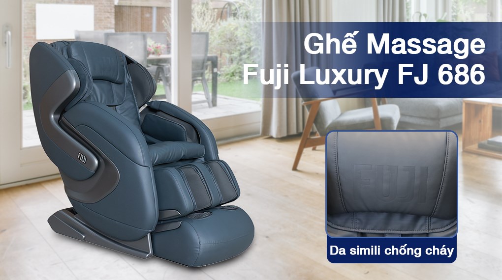 Ghế Massage Fuji Luxury FJ 686 có kích thước khi ngả ghế là dài 176 cm - ngang 77 cm - cao 102 cm nên bạn cần phải nghiên cứu vị trí đặt ghế trước khi mua 