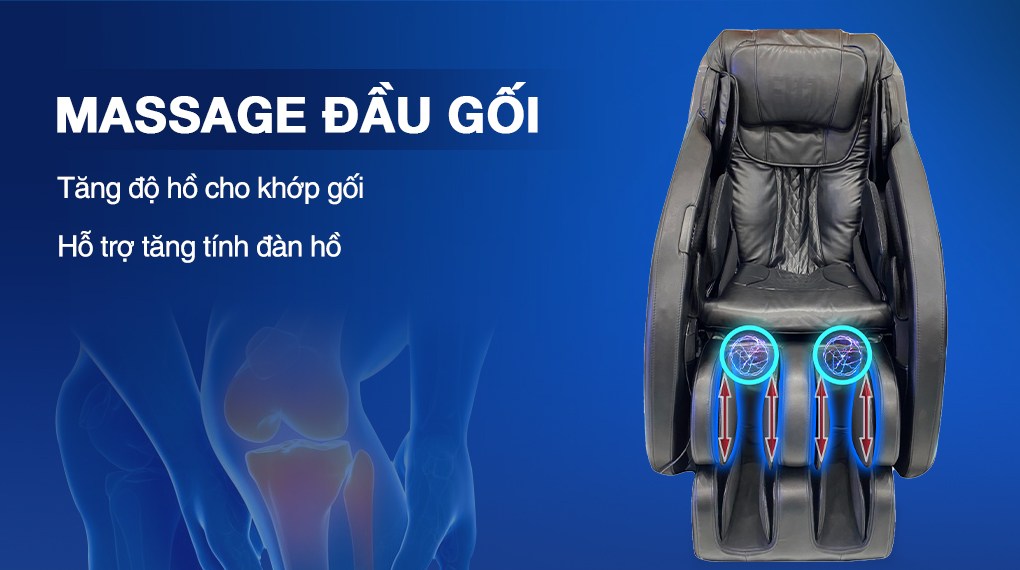 Tính năng massage đầu gối trên ghế massage Fuji Luxury FJ S600 giúp đem đến cho bạn sự dẻo dai