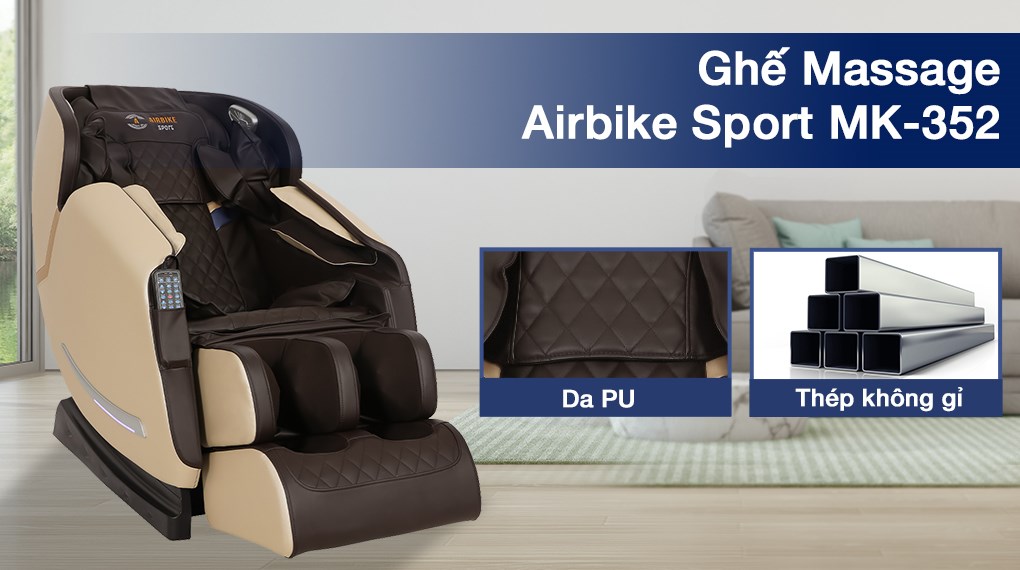 Ghế Massage Airbike Sport MK-352 được bảo hành chính hãng 1 năm tại các hệ thống siêu thị Pgdphurieng.edu.vn