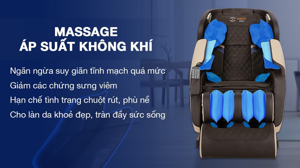 Massage áp suất không khí trên ghế massage Airbike Sport MK-352