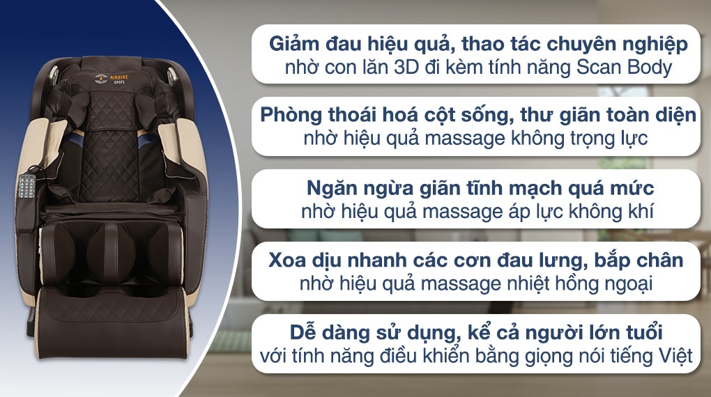 Lợi ích của ghế massage Airbike Sport MK-352