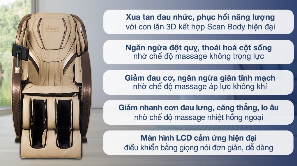 Ghế massage Daikiosan DKGM-10004 đến từ thương hiệu Airbike nổi tiếng của Việt Nam