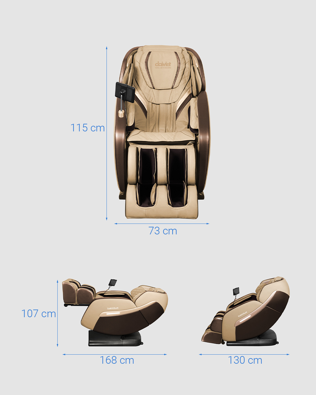 Ghế massage Daikiosan DKGM-10004 Màu Nâu