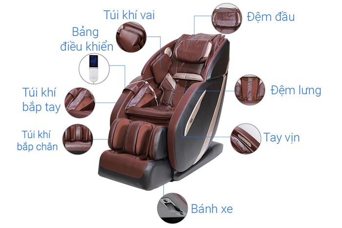 Ghế Massage Fuji Luxury FJ 999L Màu Đen
