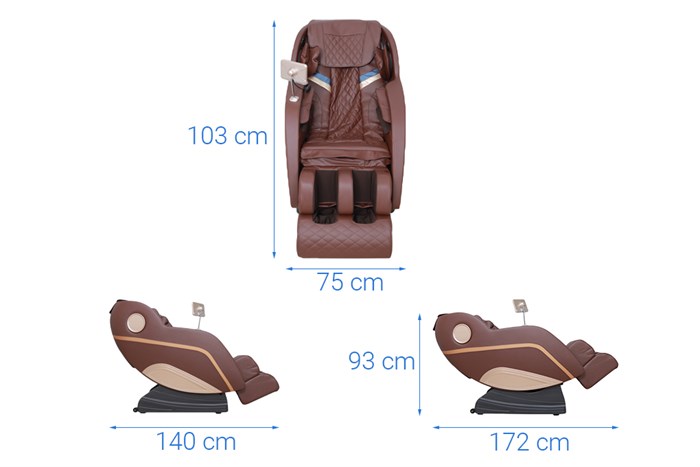 Ghế Massage Fuji Luxury PT607 Màu Nâu