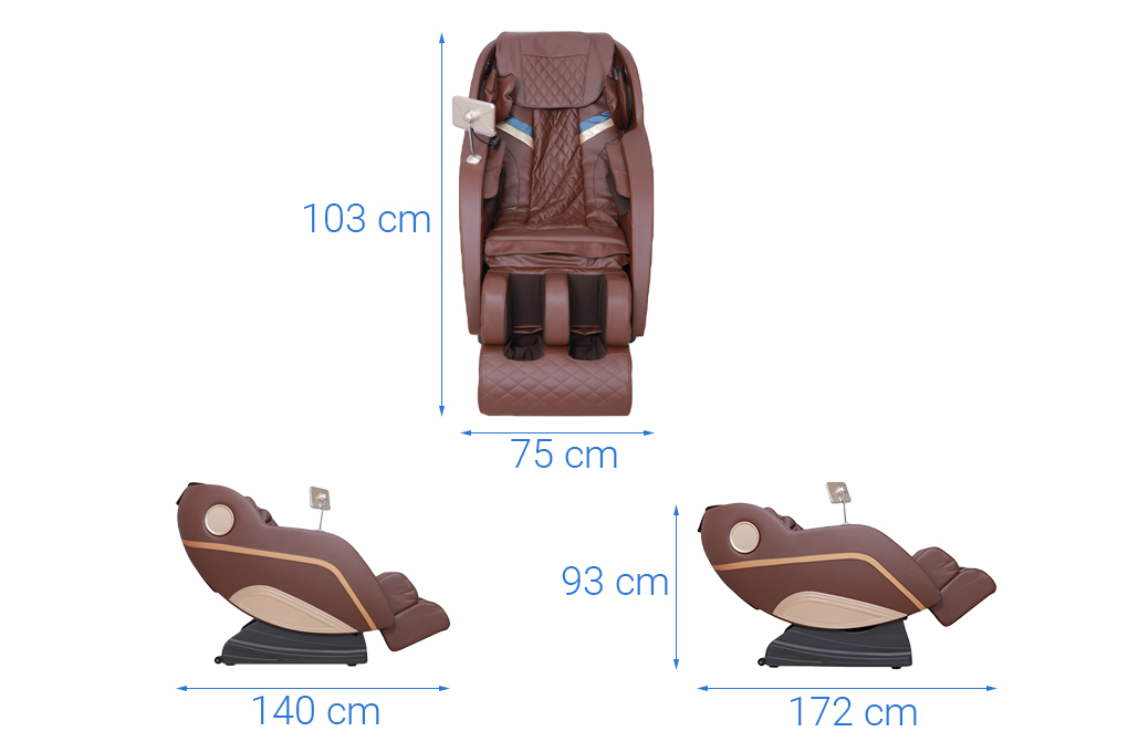 Ghế Massage Fuji Luxury PT607 Màu Nâu
