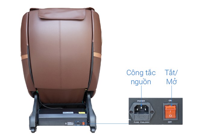 Ghế Massage Fuji Luxury PT607 Màu Nâu