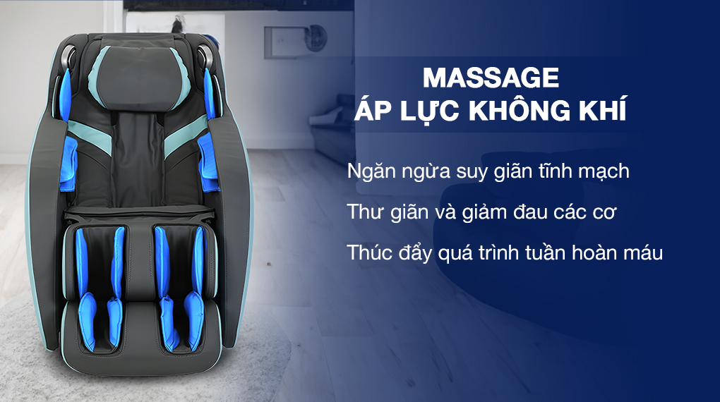 Tính năng massage áp lực không khí giúp tăng tính đàn hồi cho cơ và ngăn ngừa suy giãn tĩnh mạch