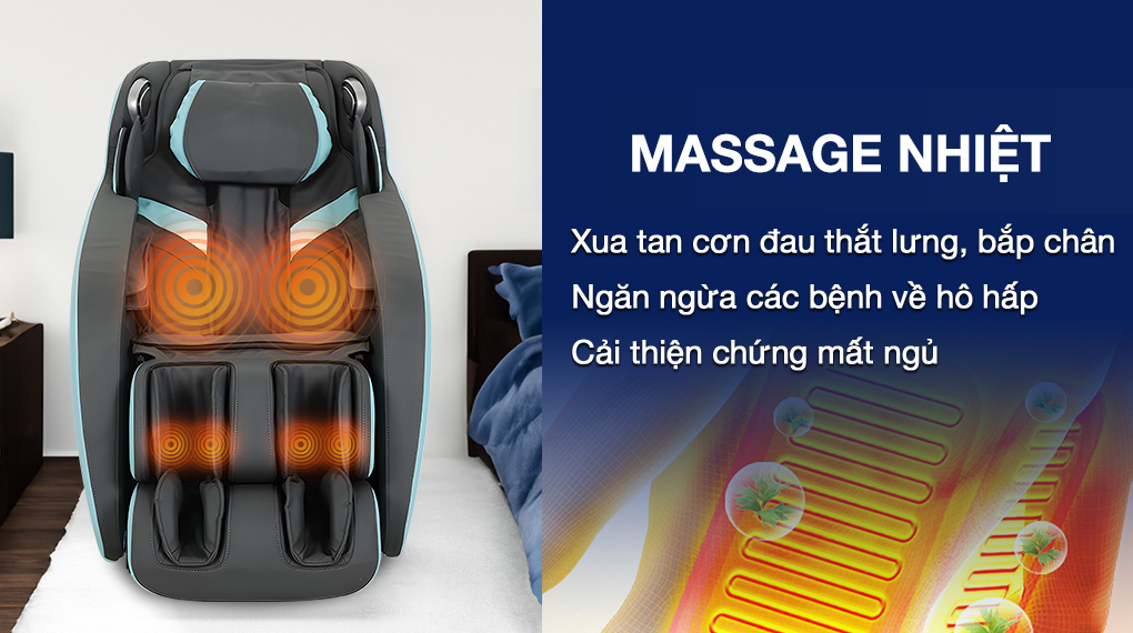 Tính năng massage nhiệt mang đến giấc ngủ ngon hơn