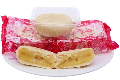Bánh Pía Thiên Sa chay Đậu xanh sầu riêng 4 cái gói 280g