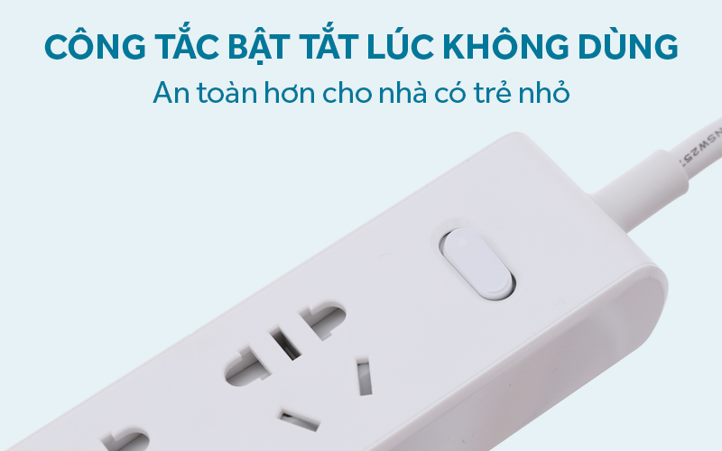 Ổ cắm điện 3 lỗ 3 USB 1.8m Pisen 303 Trắng Ổ cắm điện 3 lỗ 3 USB 1.8m Pisen 303 Trắng
