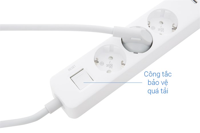 Ổ cắm điện 3 USB 3 lỗ 1.4m Xiaomi NRB4030GL Màu Trắng